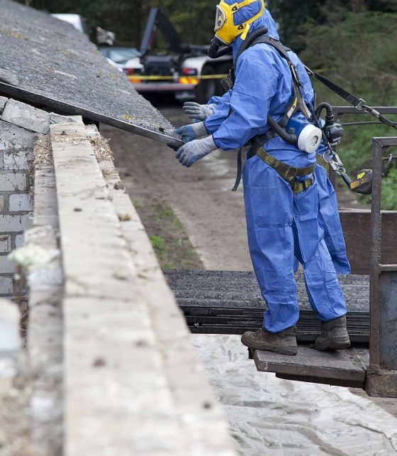 Asbestos cleanup.If you want more images with asbestos removal in progress please click here.